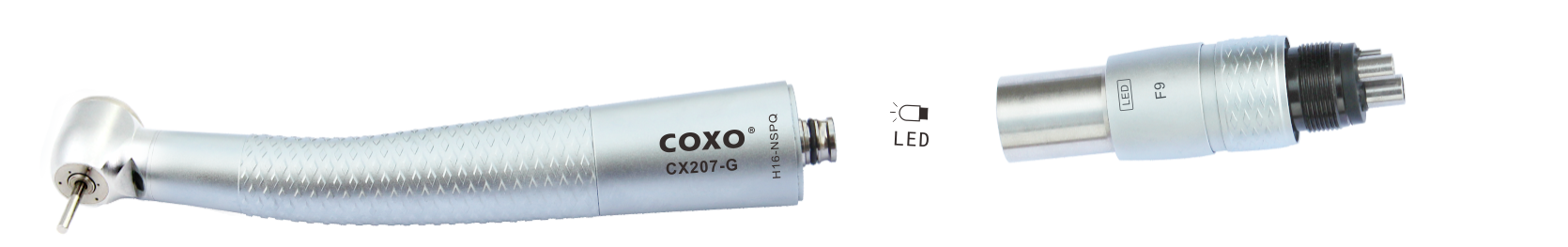 Dental turbine with connector CX207-G H16-NSPQ6
